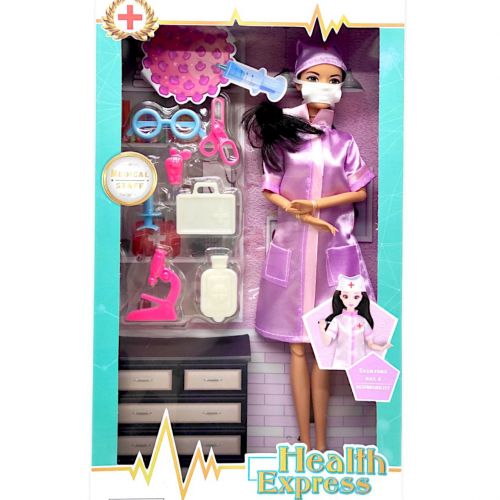 Лялька-лікар з аксесуарами "Health Express", бузковий фото