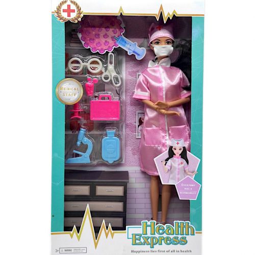 Лялька-лікар з аксесуарами "Health Express", рожевий фото