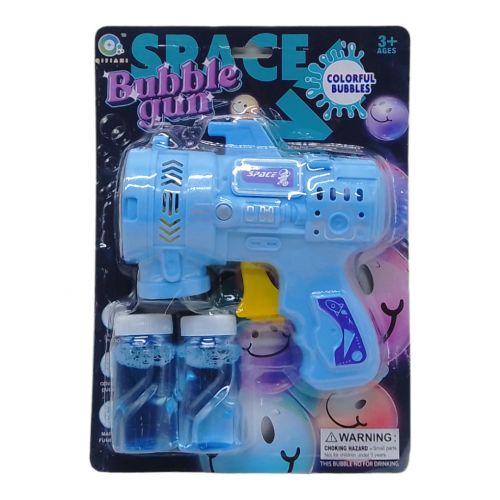 Пістолет з мильними бульбашками "Space Bubble Gun", блакитний фото