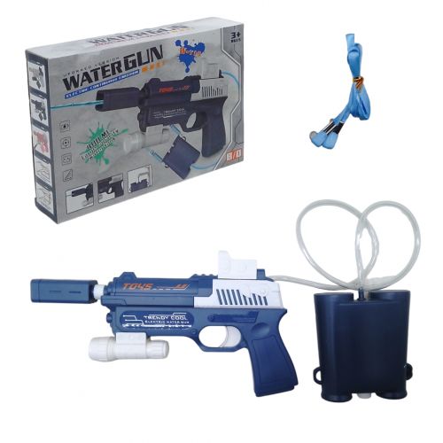 Водный пистолет с баллоном, электрический (синий) фото