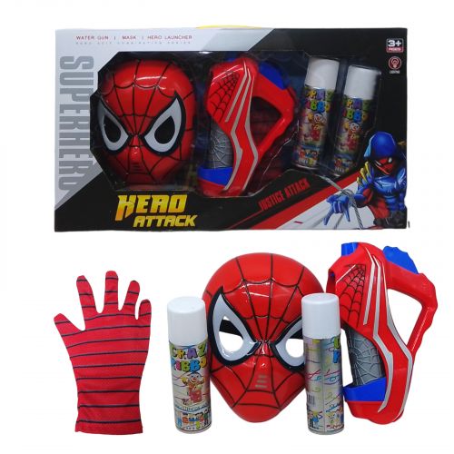 Набор "Человек паук" с маской и перчаткой, стреляет паутиной фото