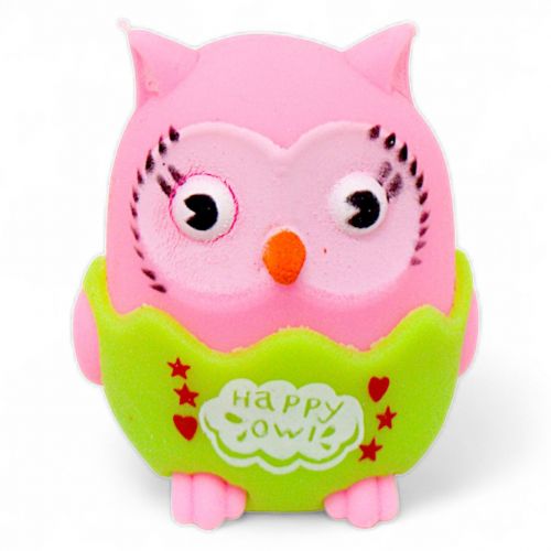 Іграшка антистрес "Сова", піна, рожева фото