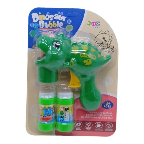 Пистолет с мыльными пузырями "Динозавр" (зеленый) фото