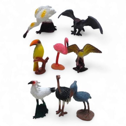 Набір гумових тварин "Птахи", 8 фігурок фото