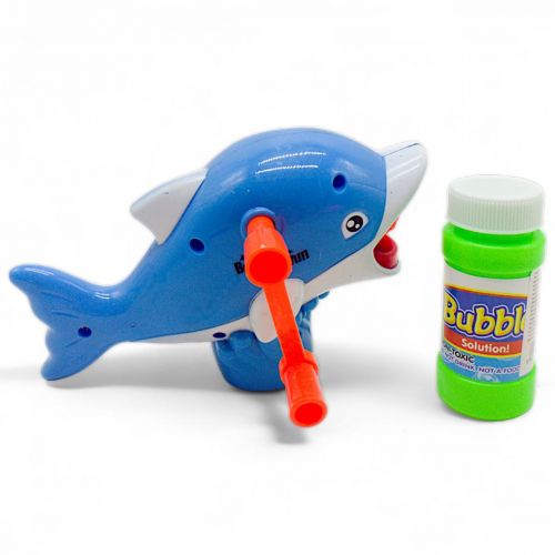 Пістолет із мильними бульбашками Дельфінчик, блакитний фото