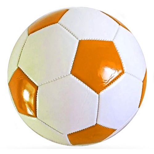 М'яч футбольний білий+помаранч фото