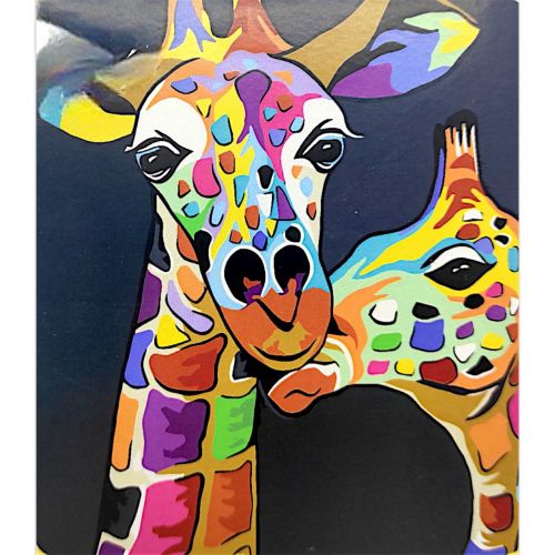 Картина по номерах "Райдужнi жирафи" 40*50 фото