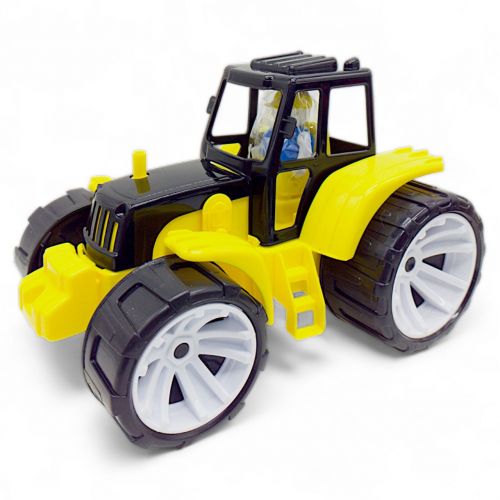 Машинка пластикова "Трактор", жовтий фото