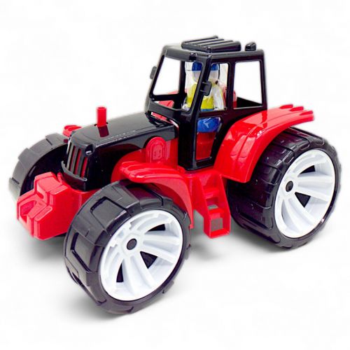 Машинка пластиковая "Трактор", красный фото