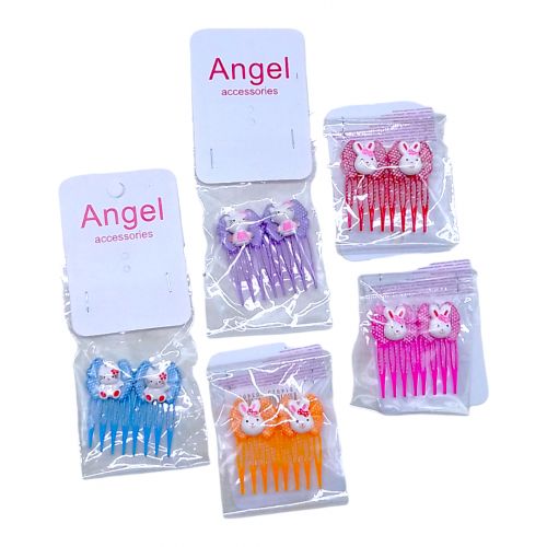 Набір дитячих аксесуарів для волосся "Angel accessories: Гребінці", 2 штуки фото