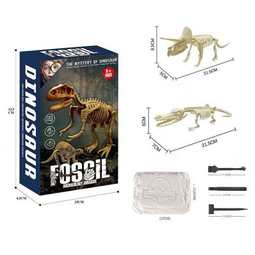 Набір для проведення розкопок "Fossil.  Archaeology Jurassic" (2 скелети) фото