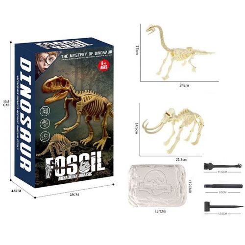 Набор для проведения раскопок "Fossil.  Archaeology Jurassic" (2 скелета) фото
