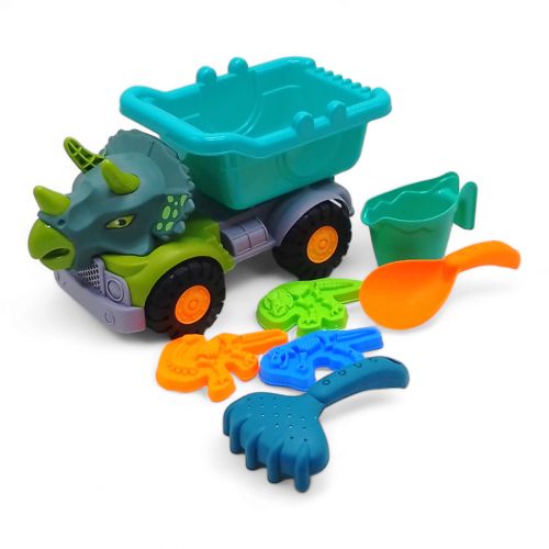 Машинка-самосвал "Динозавр", с песочным набором фото