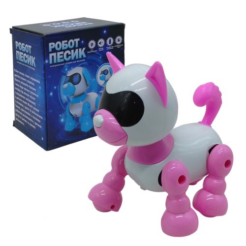 Интерактивная игрушка "Робот-песик", розовый фото