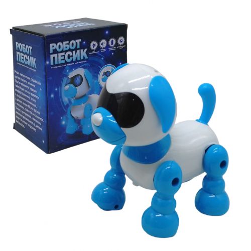 Интерактивная игрушка "Робот-песик", голубой фото