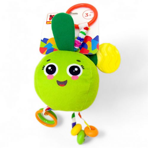 Іграшка мʼяконабивна Брязкальце-підвіска з прорізувачем Яблуко фото