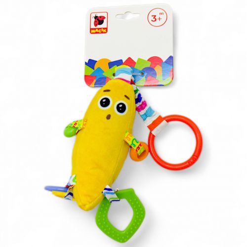 Іграшка мʼяконабивна Підвіска-пищалка з прорізувачем Банан фото
