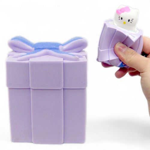 Уцінка.  Іграшка-антистрес "Hello Kitty в подарунку" (бузковий) порваний фото