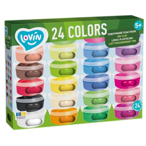 Повітряний пластилін "Lovin", 24 кольори фото