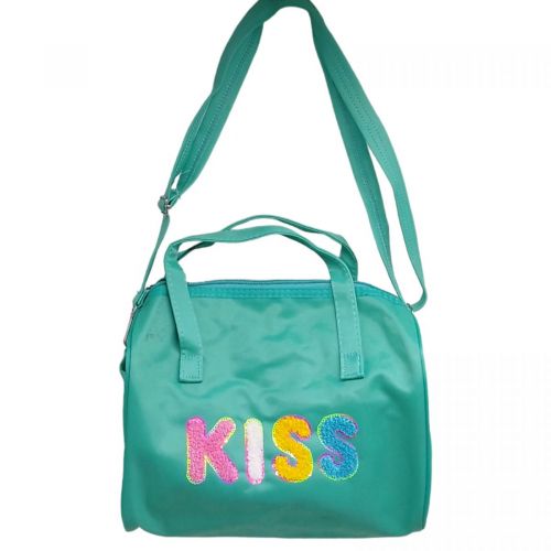 Уцінка. Сумка дитяча "Kiss", 23х26 см (бірюзова) бруд на сумці (не сильно) фото