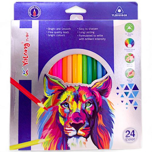 Набір кольорових олівців "Кольорові мазки" 24 кол (33324) фото