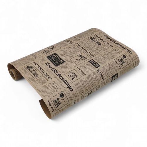 Крафт-папір Подарунковий, пакувальний Газета, ширина - 42 см, довжина - 5 метрів фото