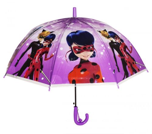 Уценка.  Зонтик детский "Леди Баг и Супер Кот", фиолетовый  Ржавчина внутри фото