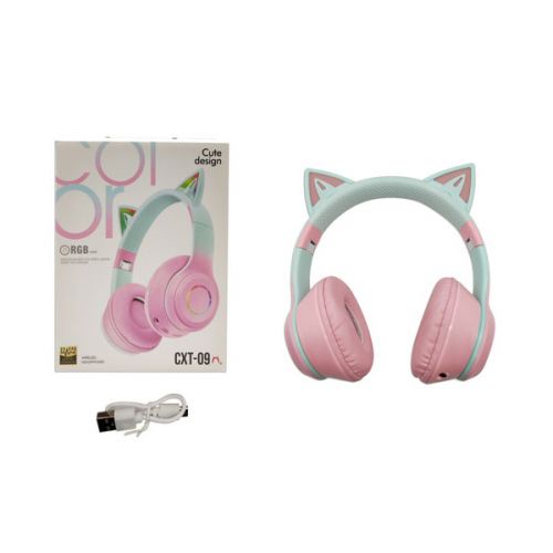 Навушники Cat  рожевий фото
