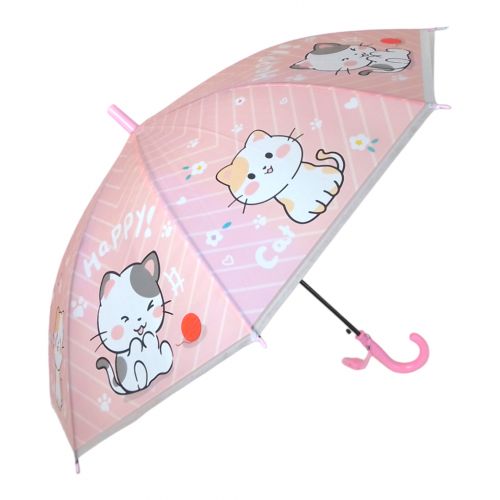 Зонтик детский "Котята" (83 см.), розовый фото