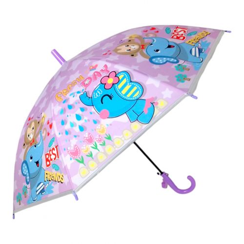 Зонтик детский "Слоненок" (83 см. ), сиреневый фото