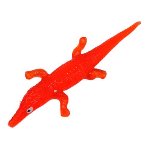 Крокодил-липучка (лизун), 20 см, красный фото
