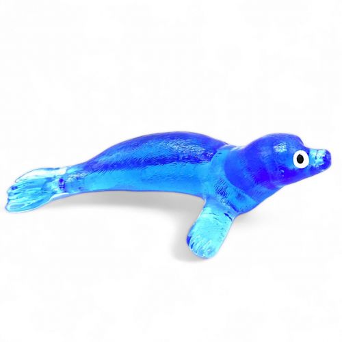 Тюлень-липучка (лизун), 15 см., синій фото