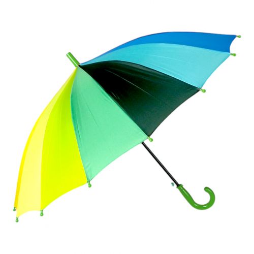 Дитяча парасолька Веселка довжина - 68 см, діаметр - 86 см зелена фото