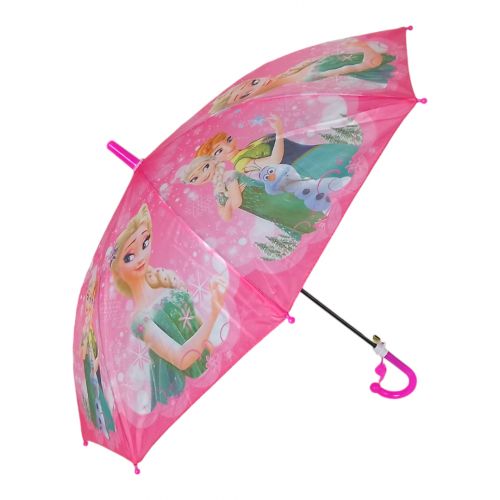 Дитяча парасолька довжина - 62 см, діаметр - 74 см Крижане серце малинова фото