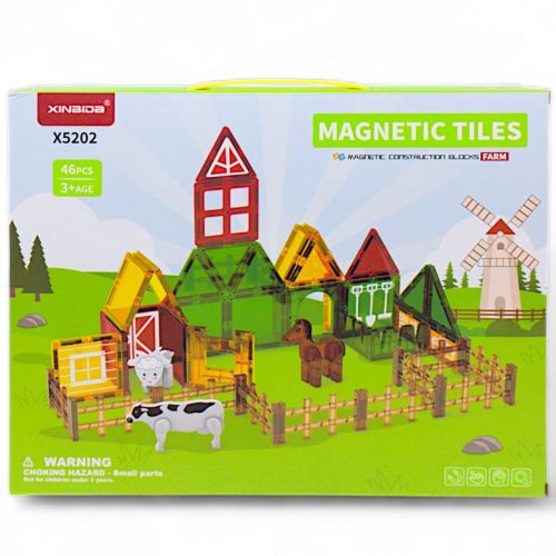 Конструктор магнітний "Magnetic Tiles: ферма", 46 деталей фото