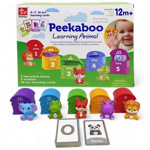 Логическая игра "Peekaboo.  Домики с животными", вид 2 фото