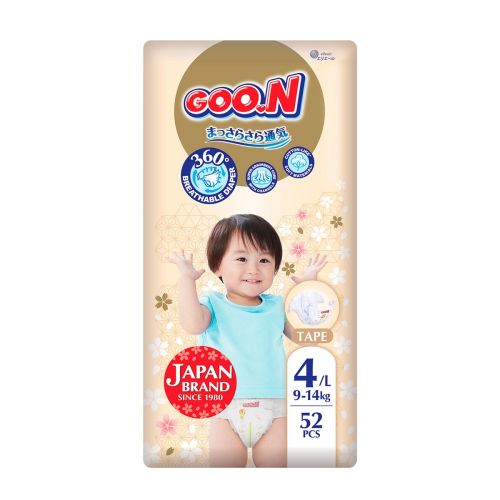 Підгузки Goo. N Premium Soft для дітей (розмір 4(L), 9-14 кг, 52 шт. ) фото