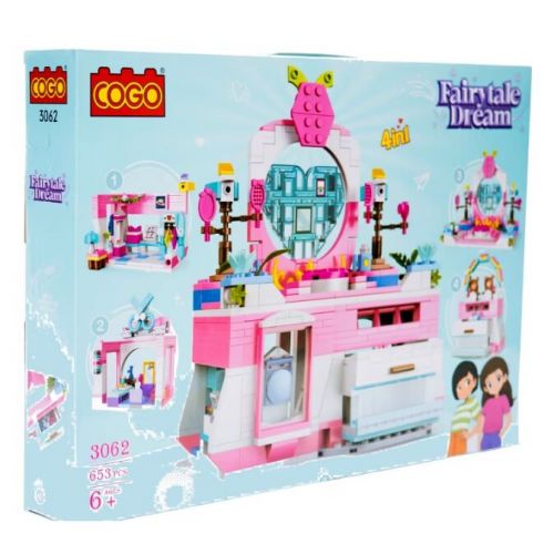 Конструктор "Дівчатка" (653 елм. ) Салон краси / COGO  мініатюра фото 1