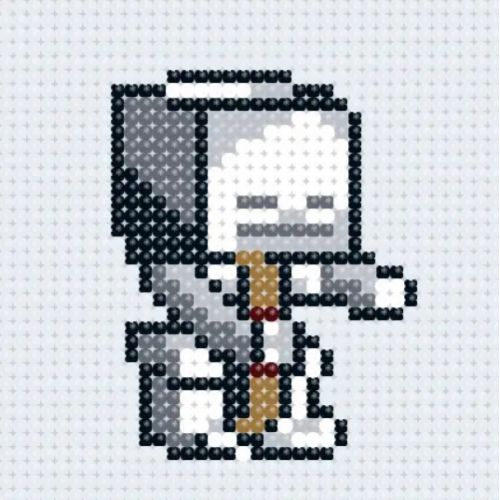 Алмазна мозаїка (міні) "Майнкрафт (Minecraft) Скелетон", 10х10 см  мініатюра фото 1