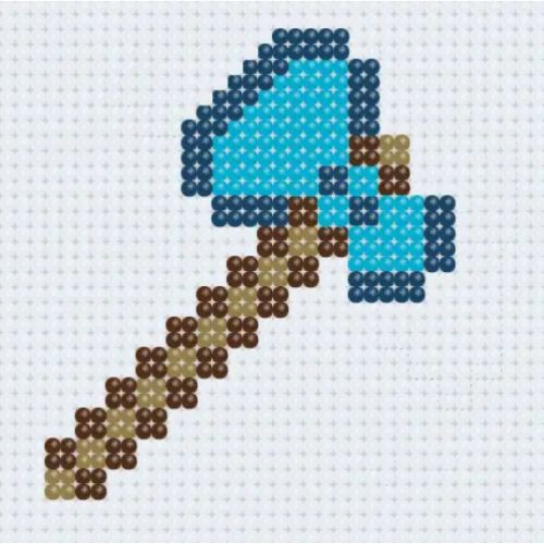Алмазна мозаїка (міні) "Майнкрафт (Minecraft) Сокира", 10х10 см  мініатюра фото 1
