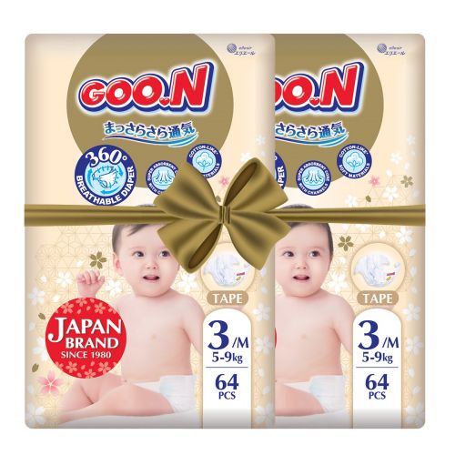 Підгузки GOO. N Premium Soft для дітей (розмір 3(M), 5-9 kg, 128 шт. ) фото