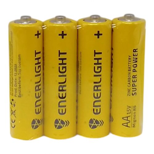 Батарейки сольова ENERLIGHT R-6 SP-4 AA, 4 штуки фото