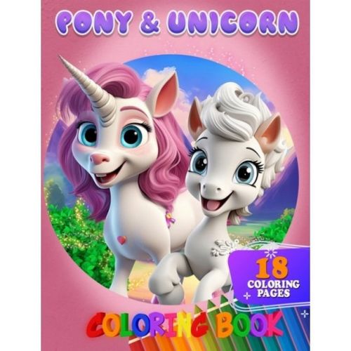 Розмальовка "Pony&Unicorn" 18 малюнків фото