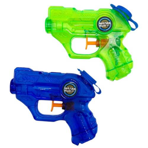 Водний пістолет, 2 кольори, механічний принцип роботи, в пакеті  мініатюра фото 1