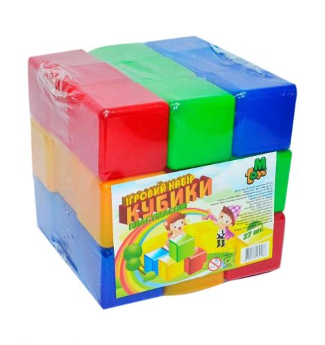 Кубики кольорові (27 штук) фото