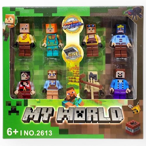Набір фігурок "Майнкрафт/Minecraft", 8 фігурок у коробці картинка Набір фігурок "Майнкрафт/Minecraft", 8 фігурок у коробці фото