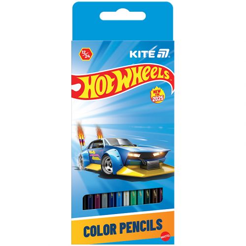 Олівці кольорові двосторонні, 12 шт. Hot Wheels картинка Олівці кольорові двосторонні, 12 шт. Hot Wheels фото