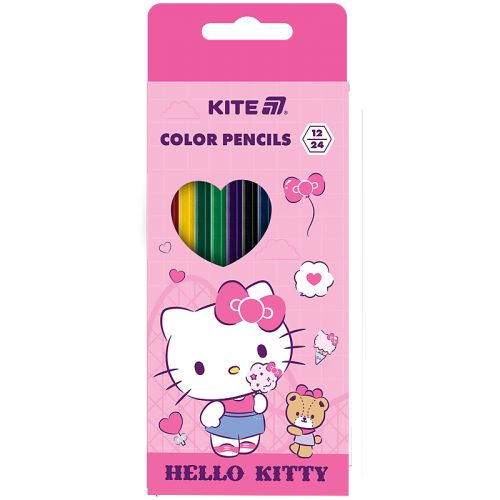 Олівці кольорові двосторонні, 12 шт. аніме Hello Kitty картинка Олівці кольорові двосторонні, 12 шт. аніме Hello Kitty фото