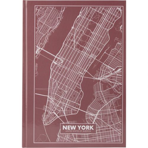 Книга записна А4 Maps New York, 96арк. , кліт. , рожево-корич. картинка Книга записна А4 Maps New York, 96арк. , кліт. , рожево-корич. фото