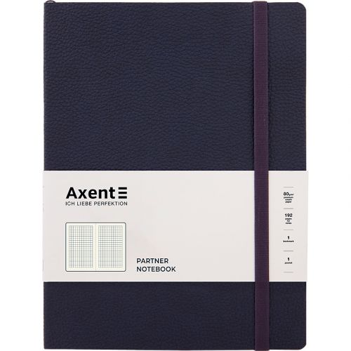 Книга записна Partner Soft L, 190*250, 96 арк, кліт, синя картинка Книга записна Partner Soft L, 190*250, 96 арк, кліт, синя фото